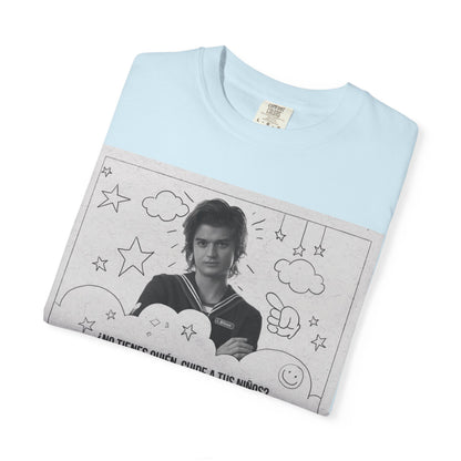 Vintage Spanish Ad Graphic T-Shirt — "¡Ven a la Guardería del Tío Steve!"