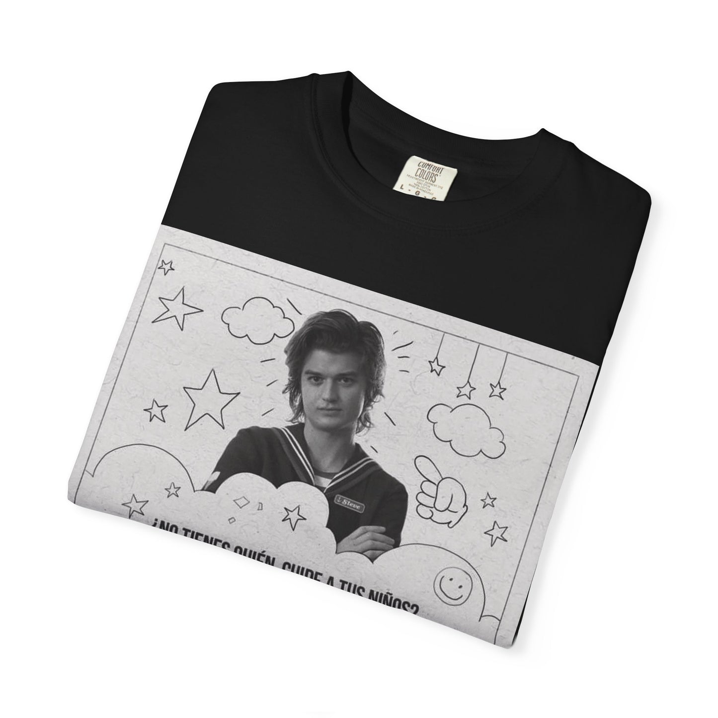 Vintage Spanish Ad Graphic T-Shirt — "¡Ven a la Guardería del Tío Steve!"