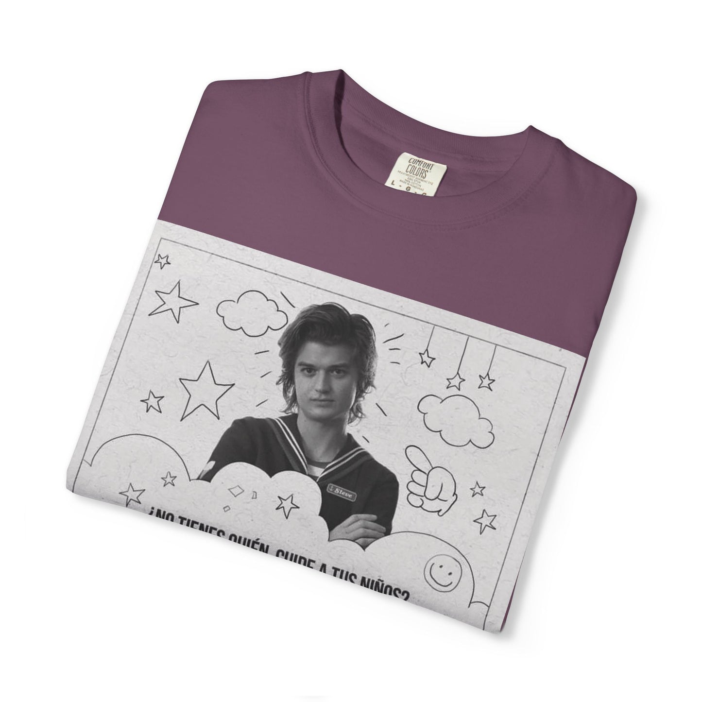 Vintage Spanish Ad Graphic T-Shirt — "¡Ven a la Guardería del Tío Steve!"