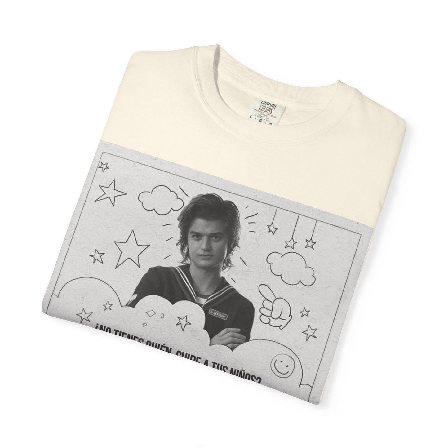 Vintage Spanish Ad Graphic T-Shirt — "¡Ven a la Guardería del Tío Steve!"