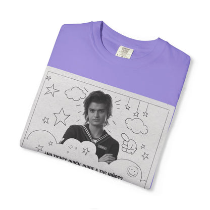 Vintage Spanish Ad Graphic T-Shirt — "¡Ven a la Guardería del Tío Steve!"