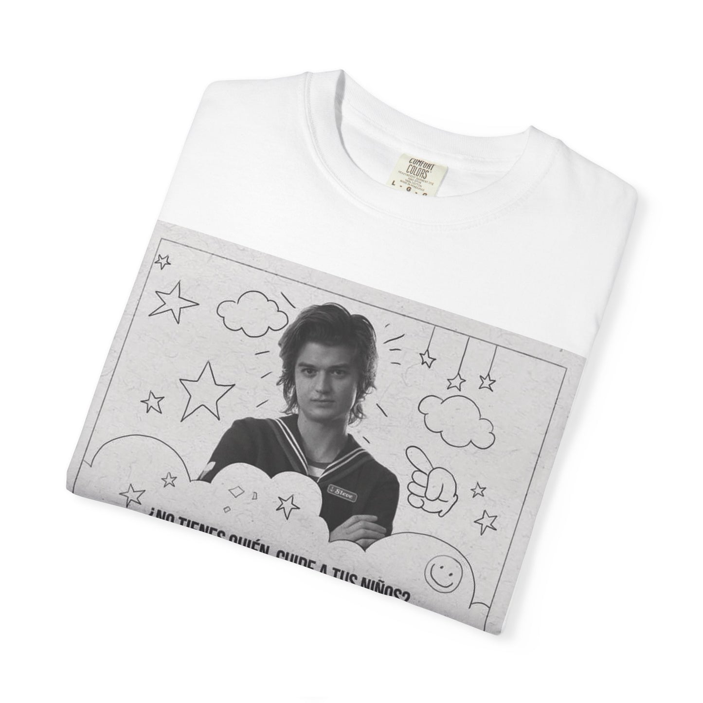 Vintage Spanish Ad Graphic T-Shirt — "¡Ven a la Guardería del Tío Steve!"