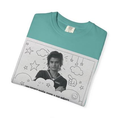 Vintage Spanish Ad Graphic T-Shirt — "¡Ven a la Guardería del Tío Steve!"